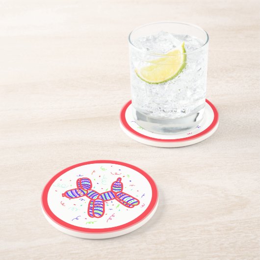 Balloon Dog Party Untersetzer (Seite)