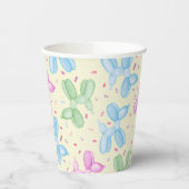 Balloon Dog Pastel Birthday Cups Pappbecher (Links)