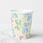 Balloon Dog Pastel Birthday Cups Pappbecher (Rechts)