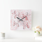 Balloon Dog Pattern Quadratische Wanduhr (Zuhause)
