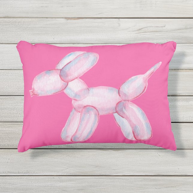 Balloon Dog Pillow Kissen Für Draußen (Vorderseite)