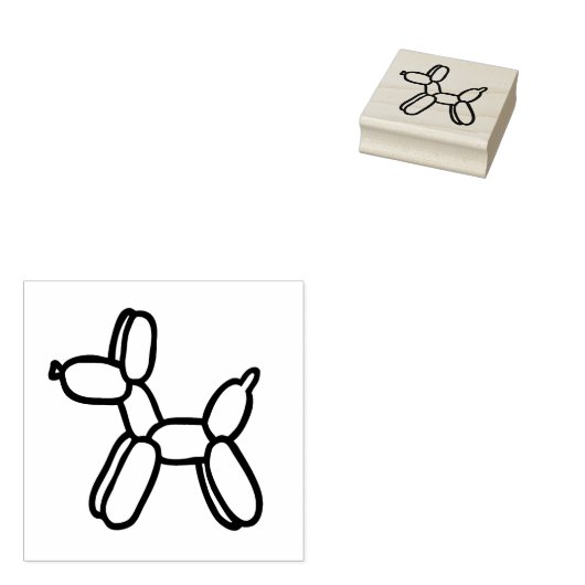Balloon Dog Rubber Briefmarke Gummistempel (Stempel)