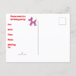 Balloon Dogs Party Einladungspostkarte