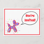 Balloon Dogs Party Einladungspostkarte (Vorderseite)