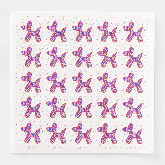 Balloon Dogs Party Napkins Serviette (Vorderseite)