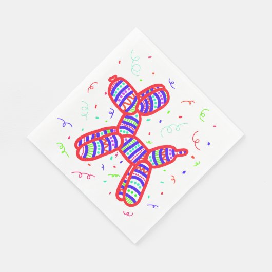 Balloon Dogs Party Serviette (Ecke)