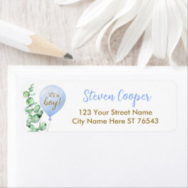 Balloon Es ist eine Baby-Dusche-Rücksendeadresse