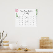 Balloon Eucalyptus Guess Baby Due Date Calendar Ka Poster (Küche)