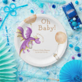 Balloon Fairy Dragon Flasche Baby Dusche Willkomme Pappteller (Party)