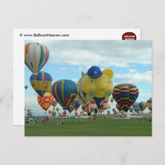 Balloon fiesta postkarte (Vorne/Hinten)