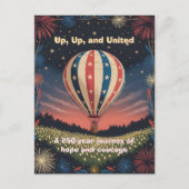 Balloon Fireworks 1776–2026 Backyard Party Invite! Postkarte (Vorderseite)