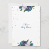 Balloon Floral Boy Baby Shower Einladung (Rückseite)