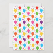 Balloon Geburtstagsfeier Einladung (Rückseite)