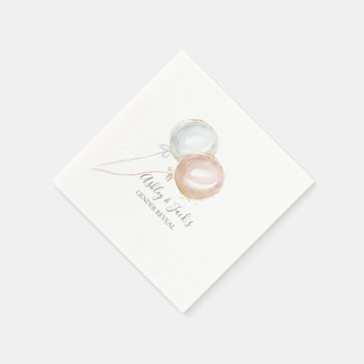 Balloon Gender Paper Teller Serviette (Ecke)