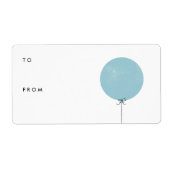 Balloon-Geschenkmarke Label - Sky (Vorne)