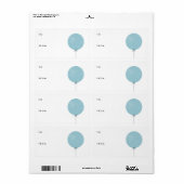 Balloon-Geschenkmarke Label - Sky (Vorne)