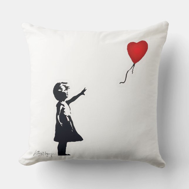 Balloon Girl  Kissen (Vorderseite)