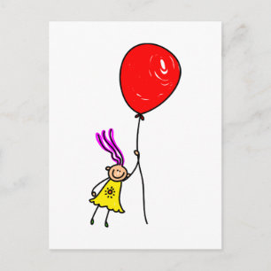 Balloon Girl Postkarte