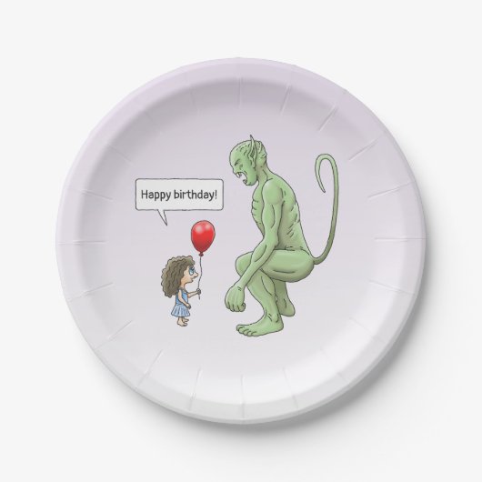 Balloon Girl und Green Goblin Pappteller (Vorderseite)
