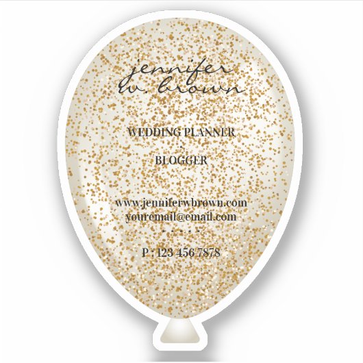 Balloon Glitzer Sparkle Texture Aufkleber (Vorderseite)