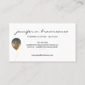 Balloon Gold Event Party Planning Glitz Visitenkarte (Rückseite)