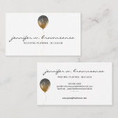 Balloon Gold Event Party Planning Glitz Visitenkarte (Vorne/Hinten)