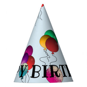 Balloon Happy Birthday Party Hat farbenfroher Spa Partyhütchen