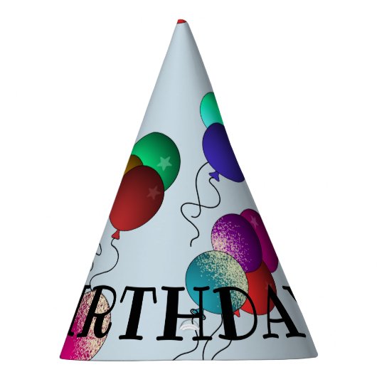 Balloon Happy Birthday Party Hat farbenfroher Spaß Partyhütchen (Rechts)