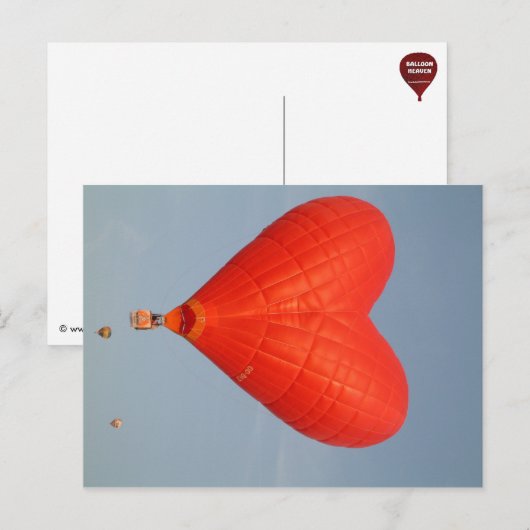 Balloon Heart Postkarte (Vorne/Hinten)