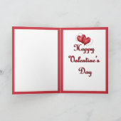 Balloon Heart Valentine Foto Frame Feiertagskarte (Innenseite)
