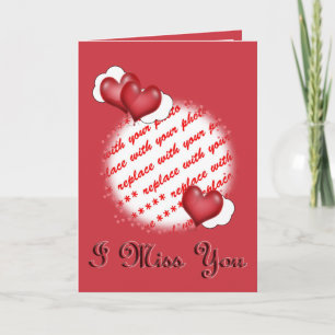 Balloon Heart Valentine Foto Frame Feiertagskarte