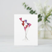 Balloon Hearts Postcard Postkarte (Stehend Vorderseite)