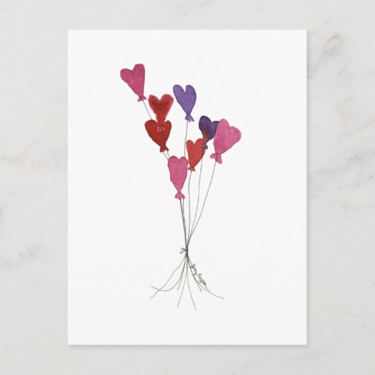 Balloon Hearts Postcard Postkarte (Vorderseite)