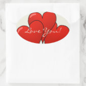 Balloon Hearts - Sticker (Tasche)