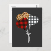 Balloon Hearts Valentine Day Postkarte (Vorne/Hinten)