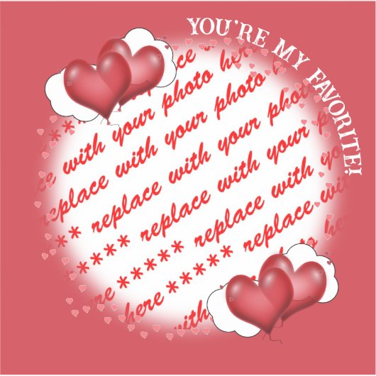 Balloon hört Foto Frame Aufkleber (Vorderseite)