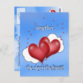 Balloon hört mit kleinen Herzen Postkarte (Vorne/Hinten)