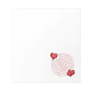 Balloon Hört mit Little Hearts Foto Rahmen Notizblock