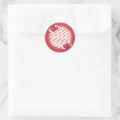 Balloon Hört mit Little Hearts Foto Rahmen Runder Aufkleber (Tasche)