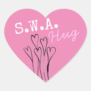 Balloon hört SWA-Hug Special Mail Labels (20) Herz-Aufkleber