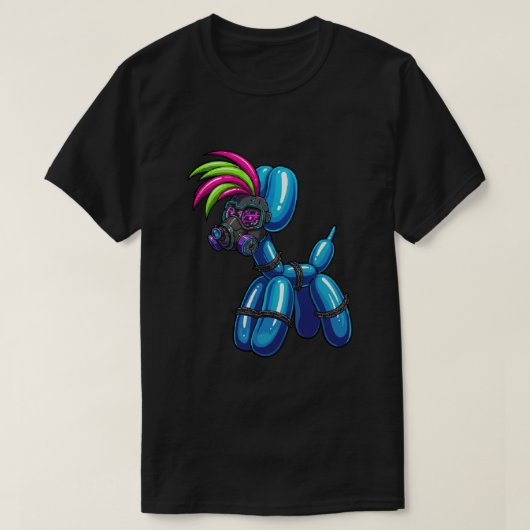 Balloon-Hund Dunkles T-Shirt (Design vorne)
