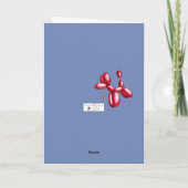 Balloon-Hund-Geburtskarte Karte (Rückseite)