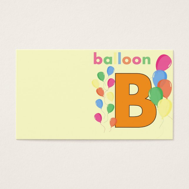 Balloon Letter B (Vorderseite)