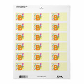 Balloon Letter B Address Label Adressaufkleber (Vorne)