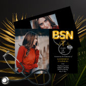 Balloon Letters BSN Caduceus Stethoscope Grad Ankündigung