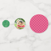 Balloon Letters Melon First Birthday Foto Konfetti (Rückseiten)