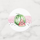 Balloon Letters Melon First Birthday Foto Konfetti (Klein Vorderseite)