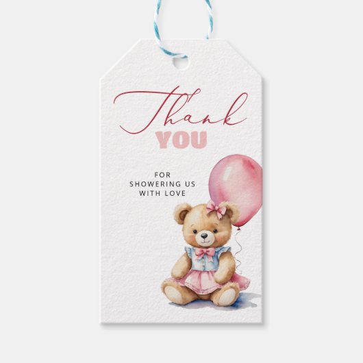 Balloon Minimalistisch Modern Baby Dusche Vielen D Geschenkanhänger (Vorderseite)