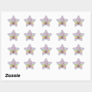 Balloon Mouse Lila 3. Geburtstag Star Stickers