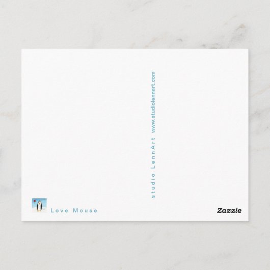 Balloon Mouse & Penguin #2 Postkarte (Rückseite)